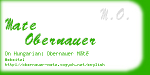 mate obernauer business card