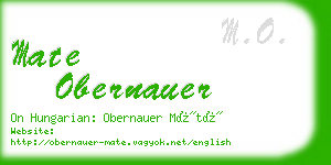 mate obernauer business card